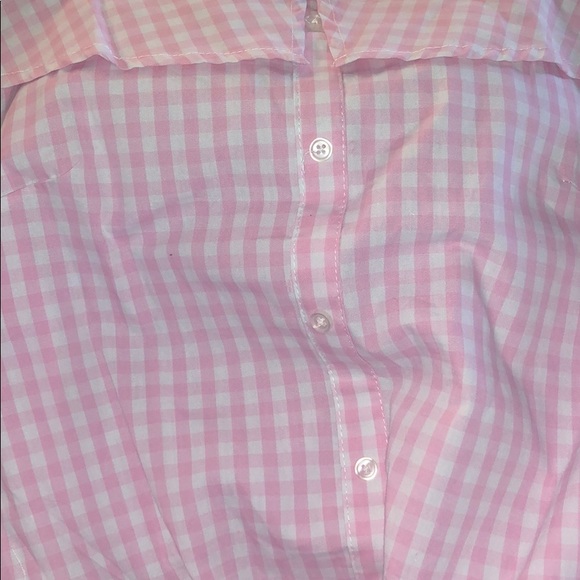 NWT Juniors Small Pink & White Top - Picture 2 of 4